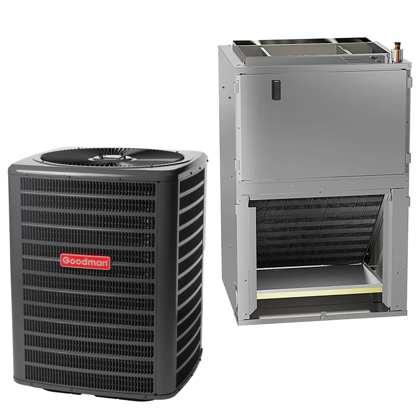 1.5 Ton Goodman 14.3 SEER2 R32 Heat Pump Wall Mount System GLZS4BA1810, AWST18SU13 Apartment/Condo Type