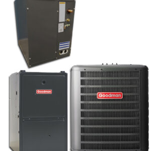 2 Ton Goodman 15.2 SEER2 80% AFUE 60K BTU Single Stage Gas Split GLXS4BA2410, GR9S800603B, Cased Coil